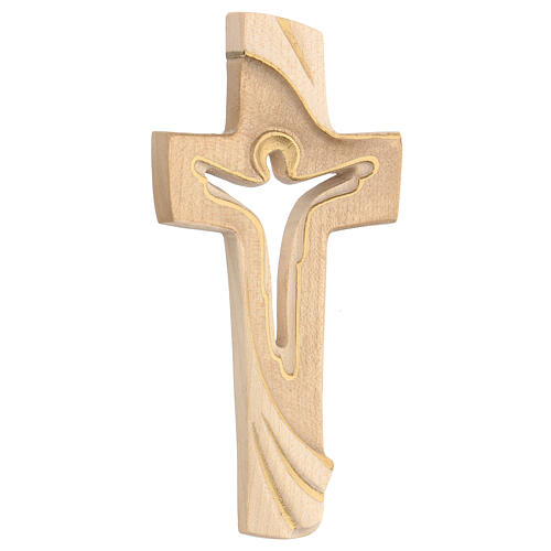 Kreuz des Friedens Grödnertal Holz Ambiente Design braunfarbig 3