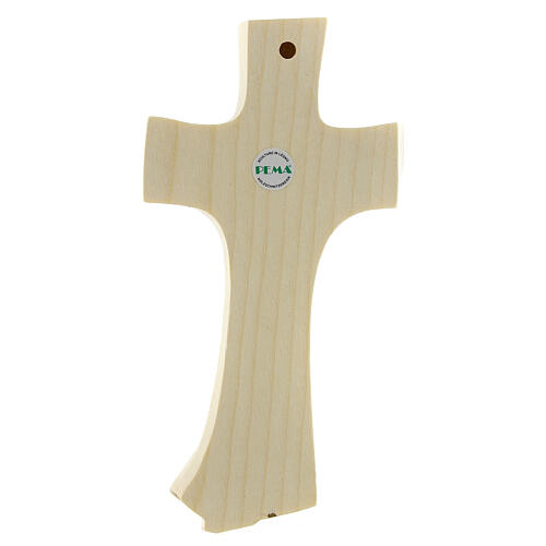 Cross of the Family Ambiente Design in wood of Valgardena and wax decorated with gold thread 3