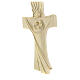 Cross of the Family Ambiente Design in wood of Valgardena and wax decorated with gold thread s2