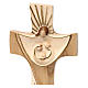 Cross of the Family Ambiente Design in wood of Valgardena burnished in 3 colours s2