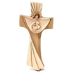 Cross of the Family Ambiente Design in wood of Valgardena burnished in 3 colours