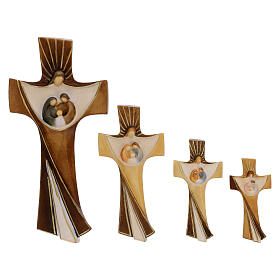 Kreuz der Familie Grödnertal Holz Ambiente Design patiniert