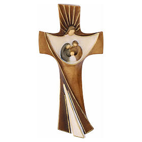 Cross of the Family Ambiente Design in painted wood of Valgardena