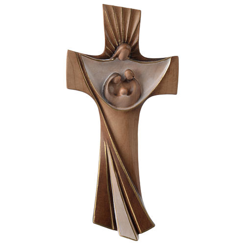 Cross of the Family Ambiente Design in painted wood of Valgardena 1