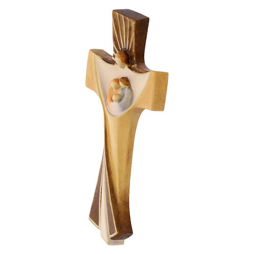 Cruz de la Familia Pintada Modelo "Ambiente Design" Madera de Cerezo Natural Val Gardena 3
