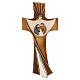 Cruz de la Familia Pintada Modelo "Ambiente Design" Madera de Cerezo Natural Val Gardena s1