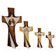 Cruz de la Familia Pintada Modelo "Ambiente Design" Madera de Cerezo Natural Val Gardena s2