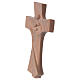 Holy Family cross in natural cherry wood modern style Val Gardena s2