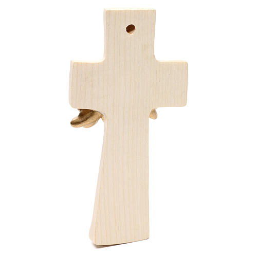 Croce Albero della Vita Ambiente Design legno Valgardena cerata filo oro 4