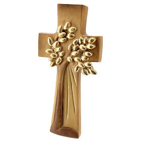 Croce Albero della Vita Ambiente Design legno Valgardena dipinta