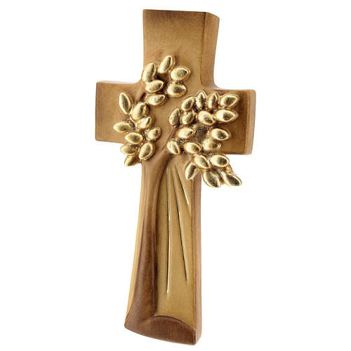 Croce Albero della Vita Ambiente Design legno Valgardena dipinta 2