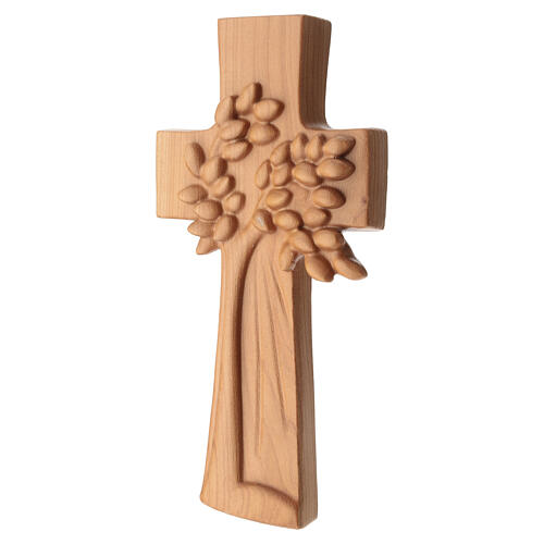 Cruz Árbol de la Vida línea "Ambiente Diseño" madera de cerezo Val Gardena satinada 3