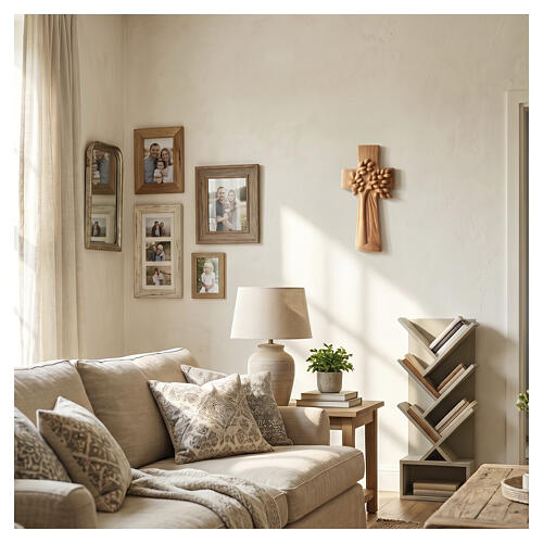 Croce Albero della Vita Ambiente Design legno ciliegio legno Valgardena satinata 2