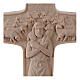 Krzyż Papież Franciszek Dobry Pasterz, drewno Valgardena, naturalny s2