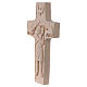 Krzyż Papież Franciszek Dobry Pasterz, drewno Valgardena, naturalny s3