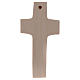 Cross with image of Pope Francis the Good Shepherd in natural wood of Valgardena s4