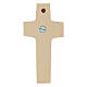 Cross with image of Pope Francis the Good Shepherd in wood and wax with gold thread Valgardena s4