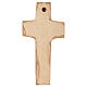 Cross with image of Pope Francis the Good Shepherd in wood burnished in 3 colours Valgardena s4