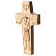 Croix Pape François Bon Pasteur bois Val Gardena bruni 3 tons s2