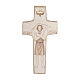 Krzyż Papież Franciszek Dobry Pasterz, drewno Valgardena, przyciemniany na 3 kolory s1