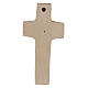 Cross with image of Pope Francis the Good Shepherd in painted maple wood of Valgardena s5