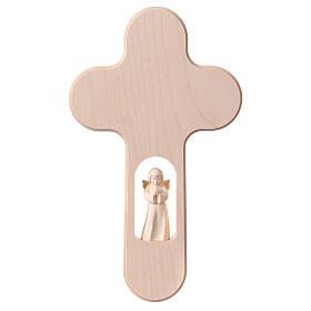 Cross with Angel natural finish 20 cm