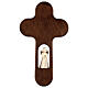Wood cross with Angel, burnished, Val Gardena 20 cm s1