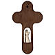Wood cross with Angel, burnished, Val Gardena 20 cm s4