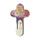 Croce colorata Angelo 21 cm FRASE ITALIANO Valgardena s2