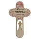 Croce colorata con Angelo 21 cm PREG. TEDESCO rosa Valgardena s1