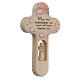 Croce colorata con Angelo 21 cm PREG. TEDESCO rosa Valgardena s2