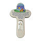 Wood cross with Angels, Our Father, Val Gardena 21 cm ENGLISH s1