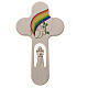Wood cross with Angel and Peace symbol, Val Gardena 20 cm s1
