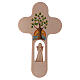 Krzyż drewniany Valgardena z Aniołem, Drzewo Życia, 20 cm s1