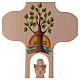 Krzyż drewniany Valgardena z Aniołem, Drzewo Życia, 20 cm s2