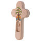 Cruz madeira Val Gardena brunida com Anjo Árvore da Vida 20 cm s3