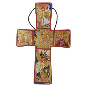 Crocifissi in legno: Croce della Passione di Gesù Padre Rupnik 10x15