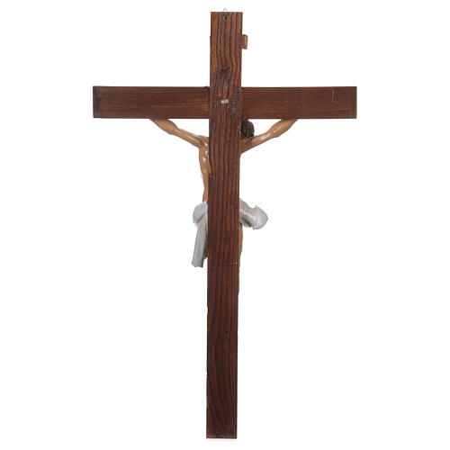Crucifijo de madera Cristo de resina 90x55 cm 5