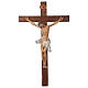 Crucifix en bois Christ en résine 90x55 cm s1