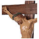 Crocifisso in legno Cristo in resina 90x55 cm s2