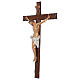 Crocifisso in legno Cristo in resina 90x55 cm s3
