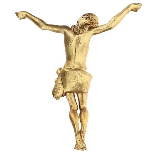 Crucifix avec corps doré Fontanini 26 cm 4