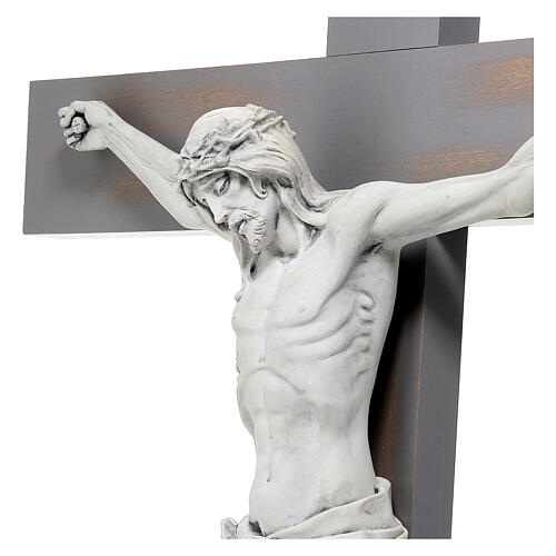 Carrara Kreuz mit Christuskőrper aus Harz hergestellt von Fontanini, 100 x 56 cm 5
