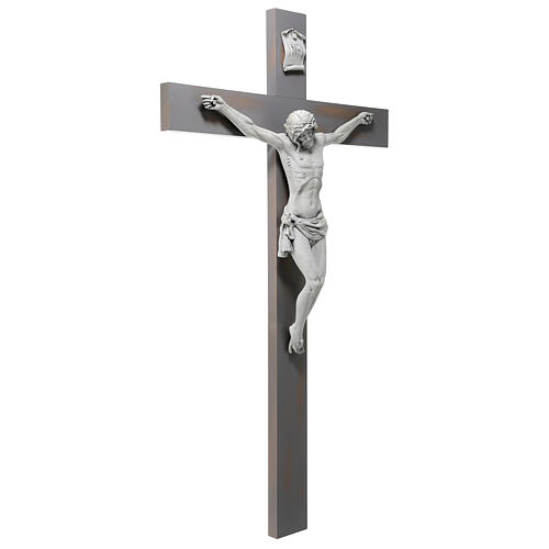 Carrara Kreuz mit Christuskőrper aus Harz hergestellt von Fontanini, 100 x 56 cm 7