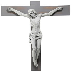 Crocifisso Carrara con Corpo di Cristo in resina Fontanini 100x56 cm