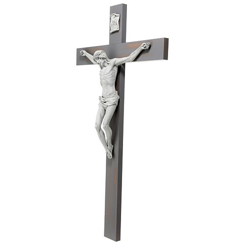 Crocifisso Carrara con Corpo di Cristo in resina Fontanini 100x56 cm 4