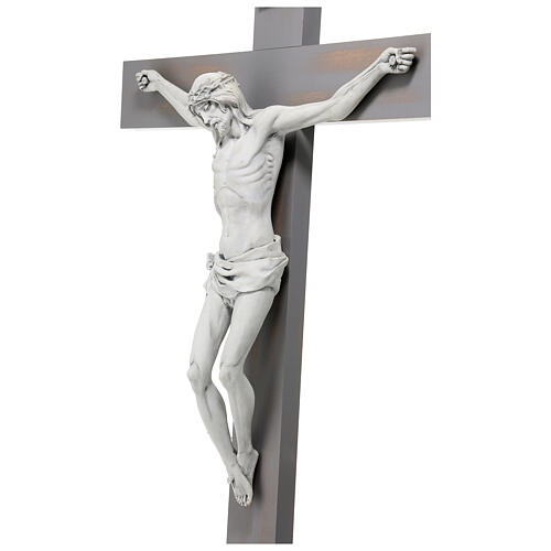 Crocifisso Carrara con Corpo di Cristo in resina Fontanini 100x56 cm 6