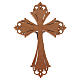 Crucifijo de madera con Cristo de acero plateado s3