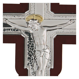 Crucifix in bilaminate silver 16x12 cm
