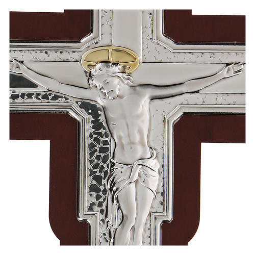 Crucifix in bilaminate silver 16x12 cm 2